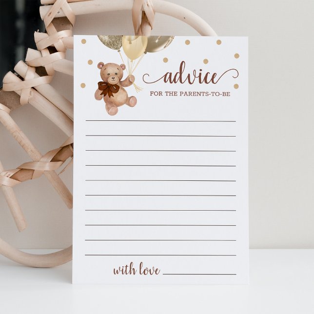 Råd för överordnat babyvykort för Nalle Inbjudningar (Skapare uppladdad)