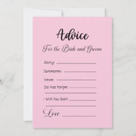 Råd för pastellRosan Bride and Groom Inbjudningar