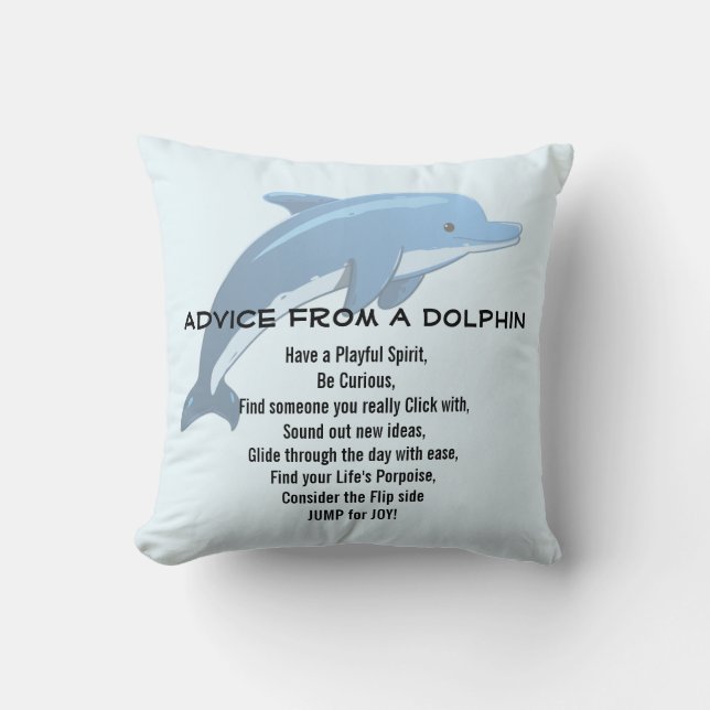 Råd från delfiner kudde (Framsida)