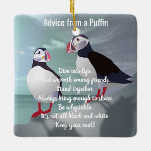 Råd från en Puffin-design Julgransprydnad Keramik