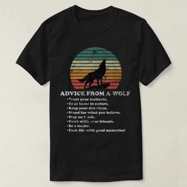 Råd Från En Varg T Shirt (Design framsida)