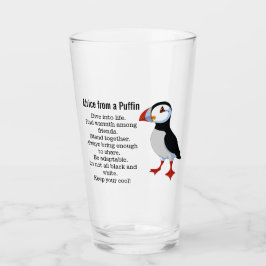 Råd från ett dricksglas i Puffin Design Glaskopp