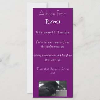 Råd från ett Raven Spirit-bokmärke