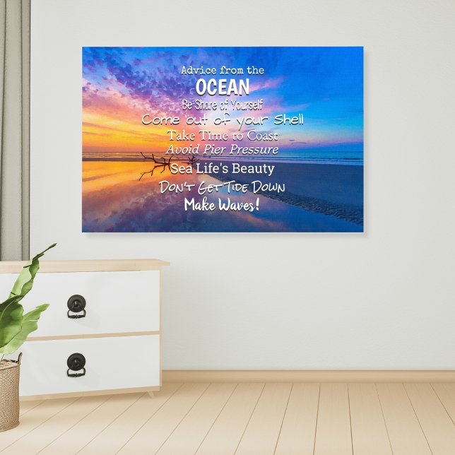 Råd från Ocean Dusk Driftwood Beach Poster (Skapare uppladdad)