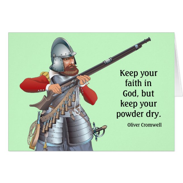 Råd från Oliver Cromwell Hälsningskort (Framsidan Horizontal)