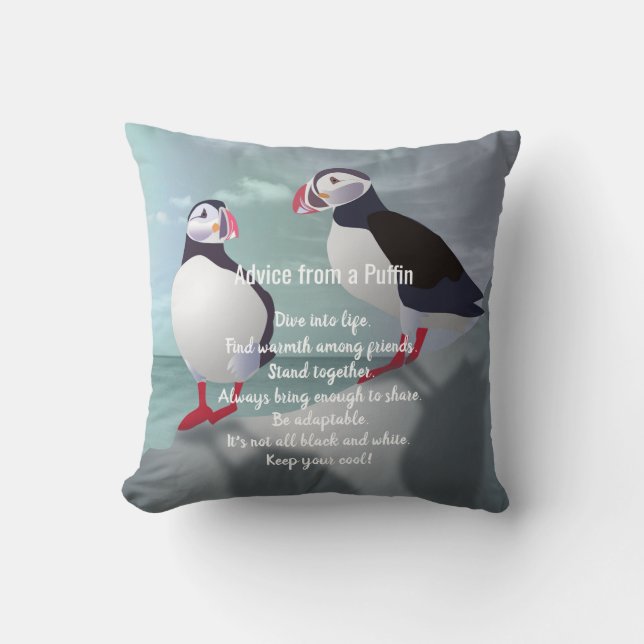 Råd från Puffin Design Dekorativ kudde (Framsida)