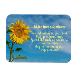 Råd från solrosdesignmagnet magnet