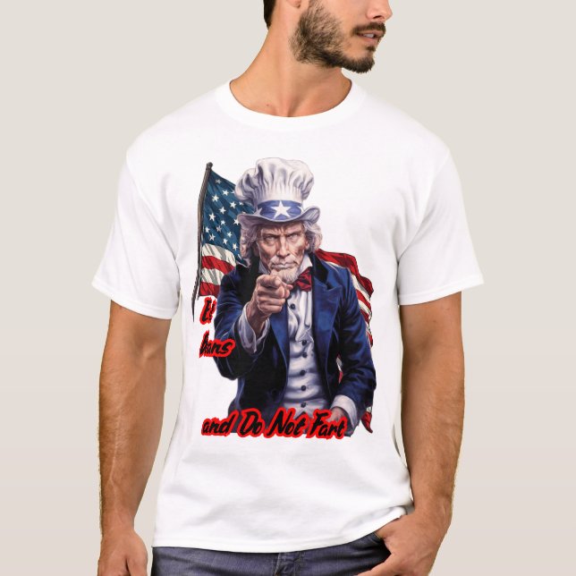 Råd från vår Patriot Uncle Sam på en vit T Shirt (Framsida)