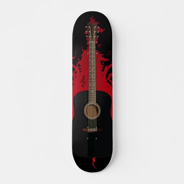 Rad Guitar Mini Skateboard Bräda 18,5 Cm (Framsida)