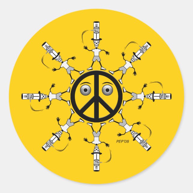 Rad Hatter #1 Runt Klistermärke (Framsida)