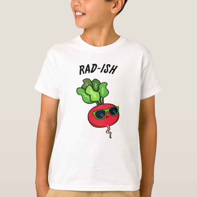 Rad-ish Funny Vegetable Radish Pun T Shirt (Framsida)