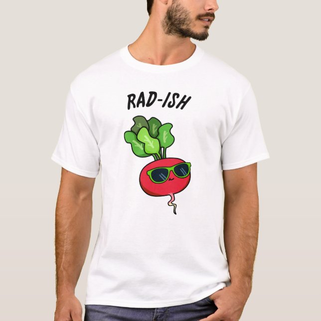 Rad-ish Funny Vegetable Radish Pun T Shirt (Framsida)
