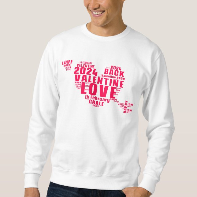 Rad Kärlek t-shirt-designidéer för valentindagen Lång Ärmad Tröja (Framsida)