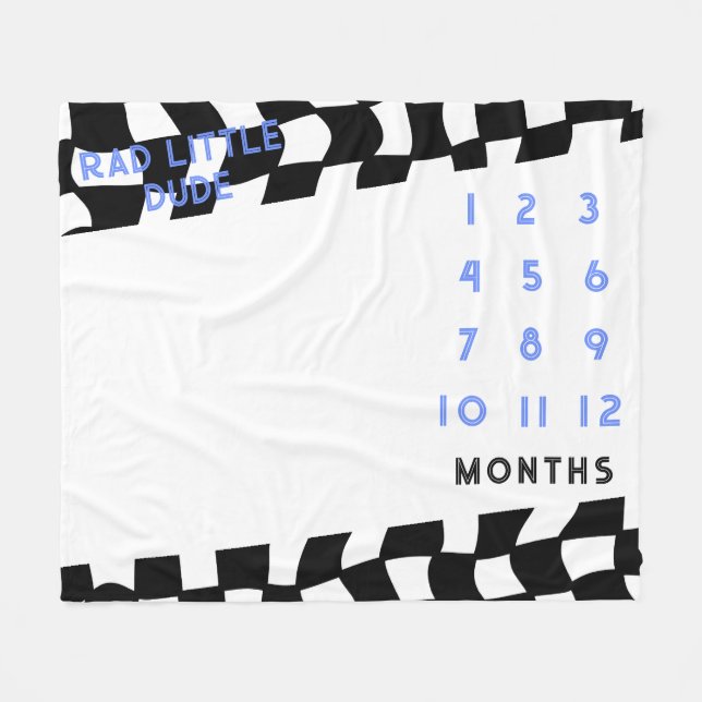 "Rad Little Killen" Kolla Milestone Fleece Blanket (Framsidan (Horisontell))