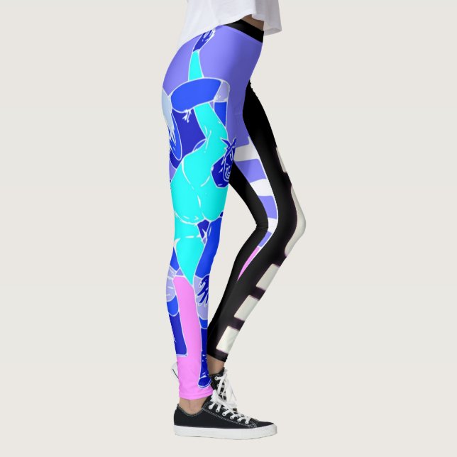 Rad Mall "80's Wrestling II / WOLG" Kvinnor Leggings (Höger)
