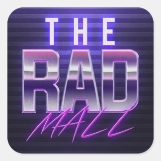 Rad Mall "Wave 4"-fästen (3 x 3 tum) Fyrkantigt Klistermärke