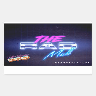 Rad Mall "Wave 7"-fästen (4 cent) Rektangulärt Klistermärke