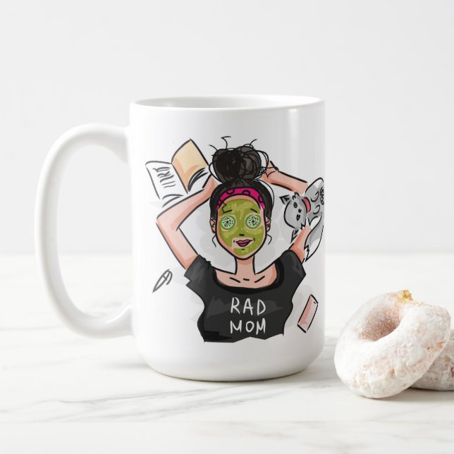 Rad Mamma Europadagen av Illustration Mamma Kaffemugg (Med munk)