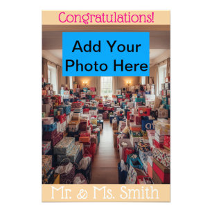 Rad med bröllopsgåvor fototryck