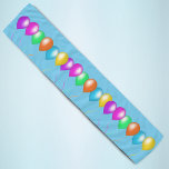 Rad med bubblor med Rosett band på Ljusa färger Sjal<br><div class="desc">Chiffon scarf är blå med en rad festliga ballonger på en rad olika ljusa färger med matchande hängande rosett band.</div>