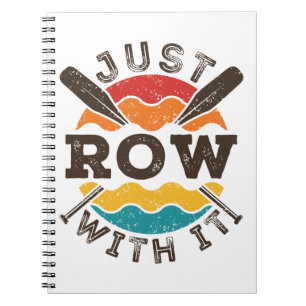 Rad med Coolan Retro Rending Crew Team Oars Anteckningsbok
