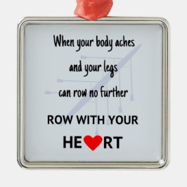 Rad med din hjärtmotivation julgransprydnad metall