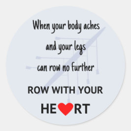 Rad med din hjärtmotivation runt klistermärke