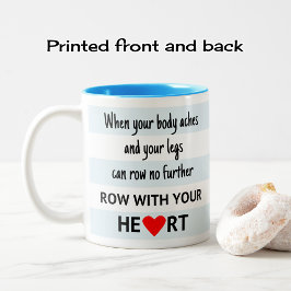 Rad med ditt hjärta rand-besättning Två-Tonad mugg