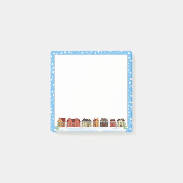 Rad med vinterhus post-it block (Framsida)