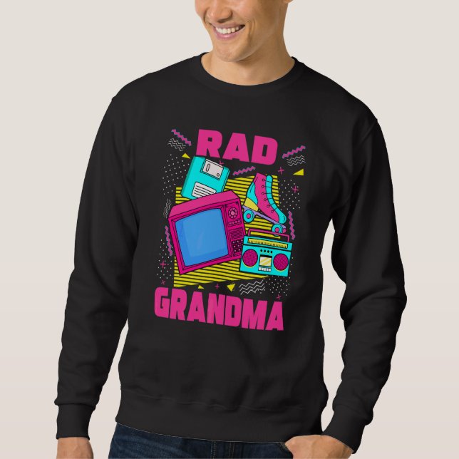 Rad Mormor 90s Estetik Nostalgi 1990's Retro G Lång Ärmad Tröja (Framsida)