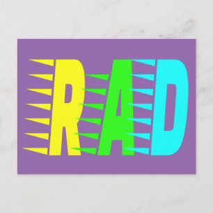 RAD Neon Färg Vykort