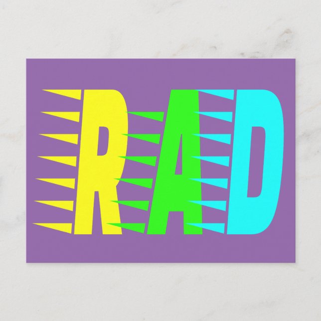 RAD Neon Färg Vykort (Framsida)