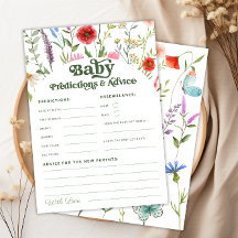 Råd och förutsägelsekort för Wildblomsterbabyskor
