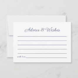 Råd och Önskemål Blue Fish Sea Par Shower Anteckningskort