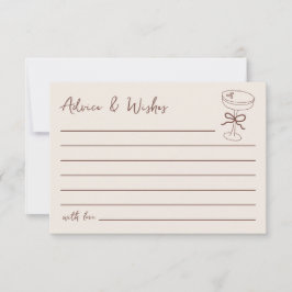 Råd och Önskemål för Bride Espresso Martini Anteckningskort