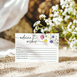 Råd och önskemål för det lyckliga paret kort