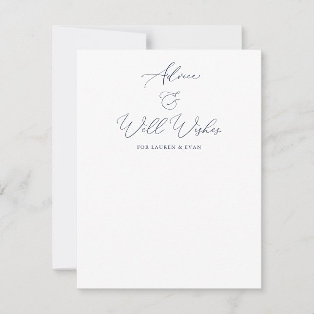 Råd och Önskemål för par-Bröllop-kortet Tack Kort (Framsida)