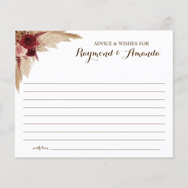 Råd och Önskemål för par Möhippor Flygblad (Framsidan)