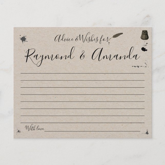 Råd och Önskemål för par Möhippor Flygblad (Framsidan)