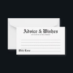 Råd och Önskemål gotiic Bröllop Card<br><div class="desc">Känn dig fri att anpassa och anpassa detta råd och önskemål gothic bröllop kort. Det finns redigeringsalternativ.</div>
