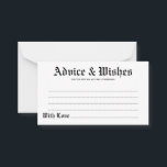 Råd och Önskemål gotiic Bröllop Card<br><div class="desc">Känn dig fri att anpassa och anpassa detta råd och önskemål gothic bröllop kort. Det finns redigeringsalternativ.</div>