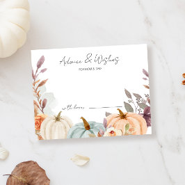 Råd och Önskemål Little Pumpkin Baby Shower Tilläggskort