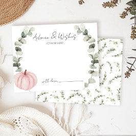 Råd och Önskemål Little Pumpkin Baby Shower Tilläggskort