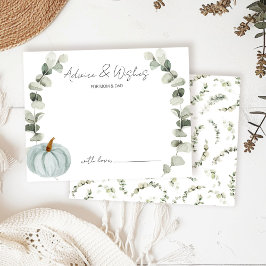 Råd och Önskemål Little Pumpkin Baby Shower Tilläggskort