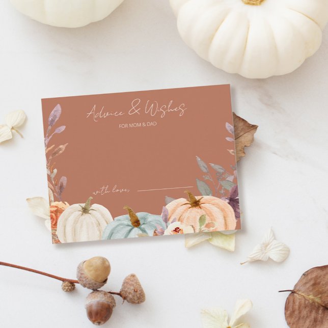 Råd och Önskemål Little Pumpkin Baby Shower Tilläggskort (Skapare uppladdad)