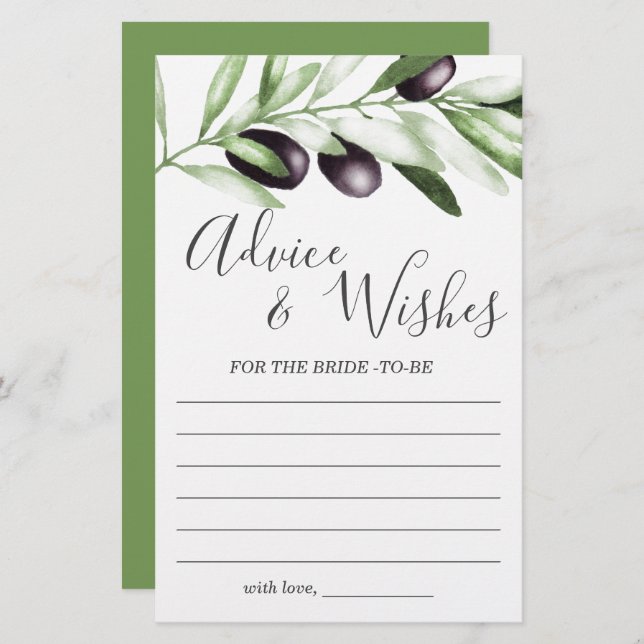 Råd och Önskemål Olive Möhippa Game (Fram/baksida)