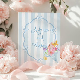 Råd och önskemål Whimsique coquette Bow Blue Poster