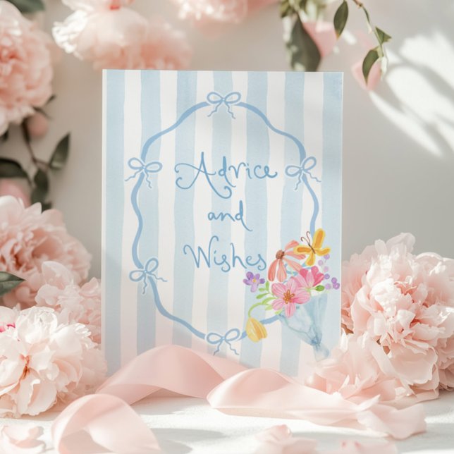 Råd och önskemål Whimsique coquette Bow Blue Poster (Skapare uppladdad)