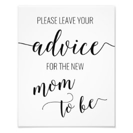 Råd om att Mamma ska vara babyskylt Fototryck