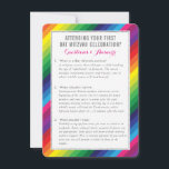 Råd om bat mitzvah serviceinformation, regnbåge inbjudningar<br><div class="desc">by kat masard >> WWW.SIMPLYSWEETPAPERIE.COM <<< En handlig infogning för PUB/BAT MITZVAH som beskriver några frågor och svar</div>